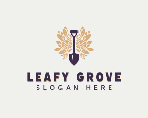 Shovel Garden Leaves logo