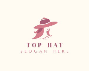 Fashion Hat Woman logo design