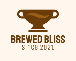 Brown Coffee Trophy logo design