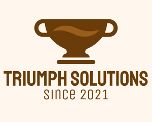 Brown Coffee Trophy logo design