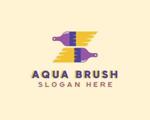 Paint Brush Painting logo design