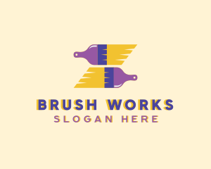 Paint Brush Painting logo design