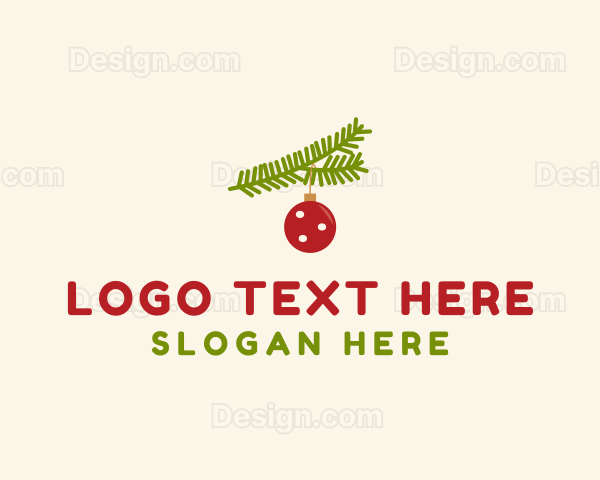 Christmas Ball Ornament Logo