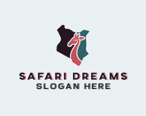 Kangaroo Map Safari logo design