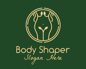 Nature Woman Body Massage  logo design