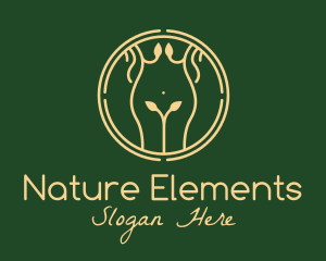 Nature Woman Body Massage  logo design