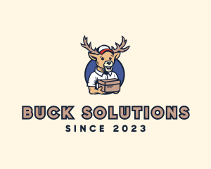 Buck Reindeer Deliver logo