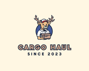 Buck Reindeer Deliver logo design