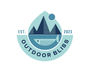 Outdoor Fishing Adeventure logo design