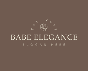 Elegant Flower Wordmark logo design