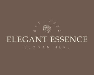 Elegant Flower Wordmark logo design