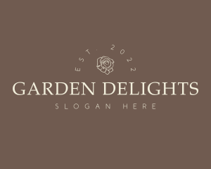 Elegant Flower Wordmark logo design