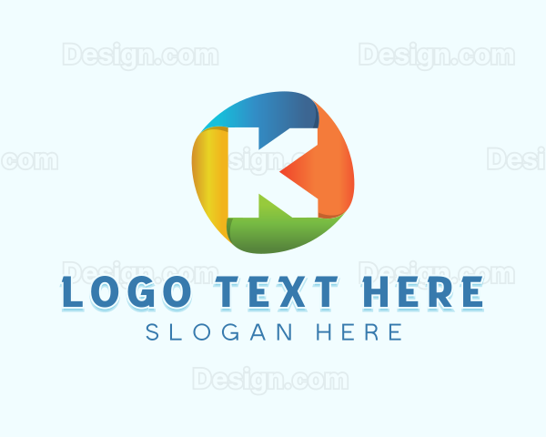 Playful Letter K Modern Company Logo