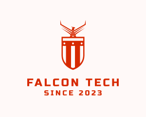 Falcon Medieval Shield logo design