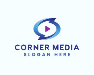 Blue Media Player logo design