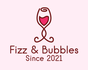 Rose Wine Glass logo