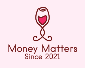 Rose Wine Glass logo
