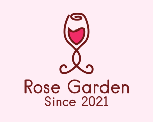 Rose Wine Glass logo