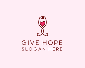 Rose Wine Glass Logo