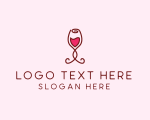 Rose Wine Glass Logo