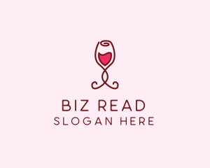 Rose Wine Glass logo design