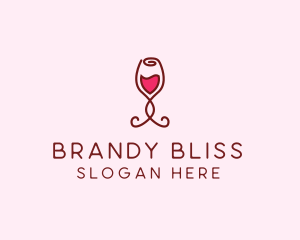 Rose Wine Glass logo