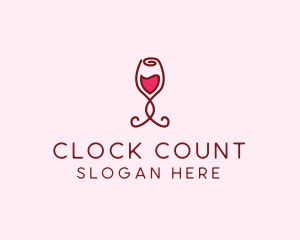 Rose Wine Glass logo design