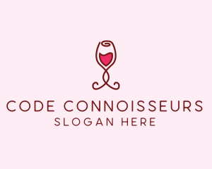 Rose Wine Glass logo