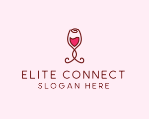 Rose Wine Glass logo