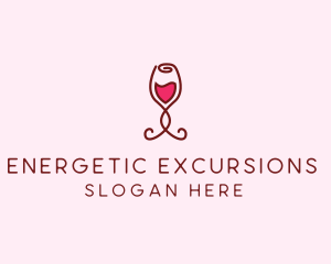 Rose Wine Glass logo design