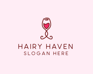 Rose Wine Glass logo design