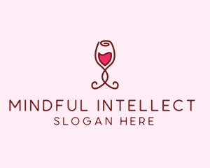 Rose Wine Glass logo design