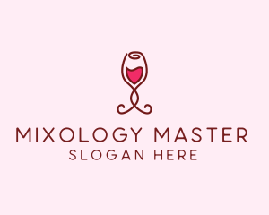 Rose Wine Glass logo