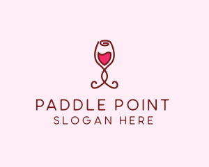 Rose Wine Glass logo design