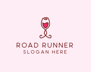 Rose Wine Glass logo design