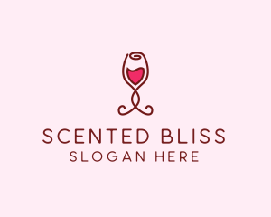 Rose Wine Glass logo design