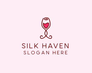 Rose Wine Glass logo design