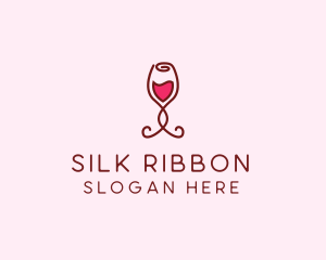 Rose Wine Glass logo design