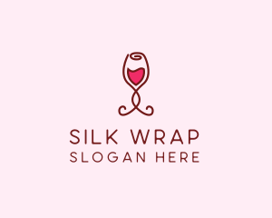 Rose Wine Glass logo design