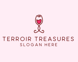 Rose Wine Glass logo