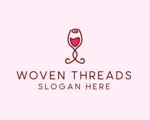 Rose Wine Glass logo design