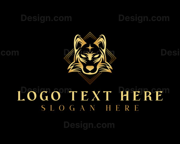 Elegant Wolf Dog Logo