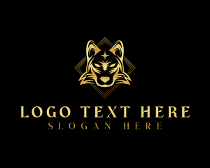 Elegant Wolf Dog logo