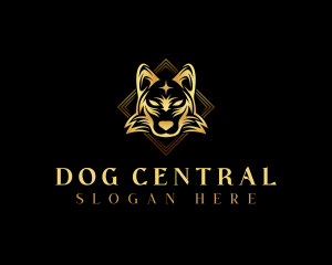 Elegant Wolf Dog logo design