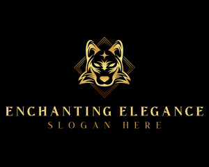 Elegant Wolf Dog logo design