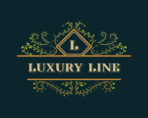 Luxury Organic Leaf  logo design