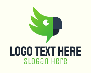 Green Parrot Chat Logo