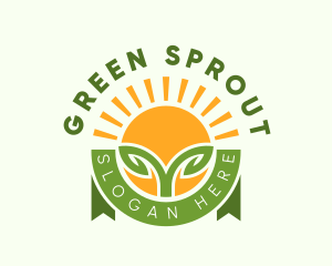 Farming Sprout Seedling logo design
