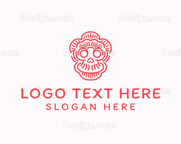 Mexican Festive Skull Logo