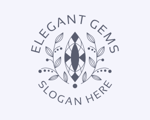 Luxury Wreath Gem logo design